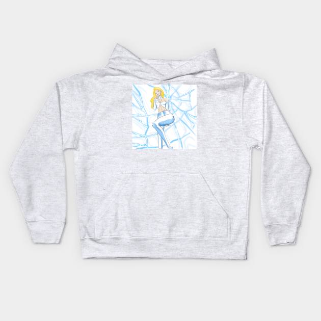 white woman the queen ecopop art Kids Hoodie by jorge_lebeau